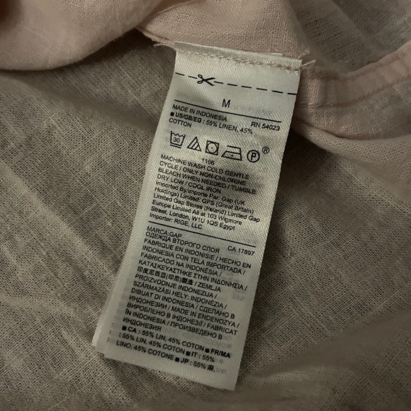 Linen/Cotton Blend Button Down Shirt - Picture 7 of 7